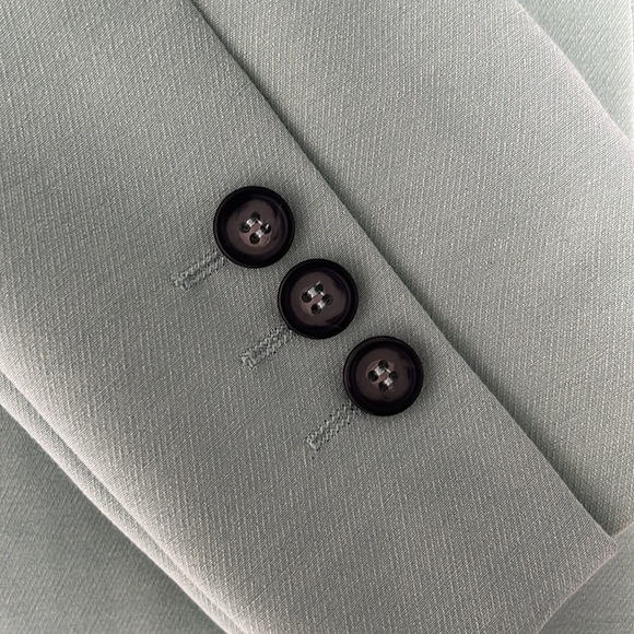 Light Green Blazer and Skirt Set - Picture 8 of 12